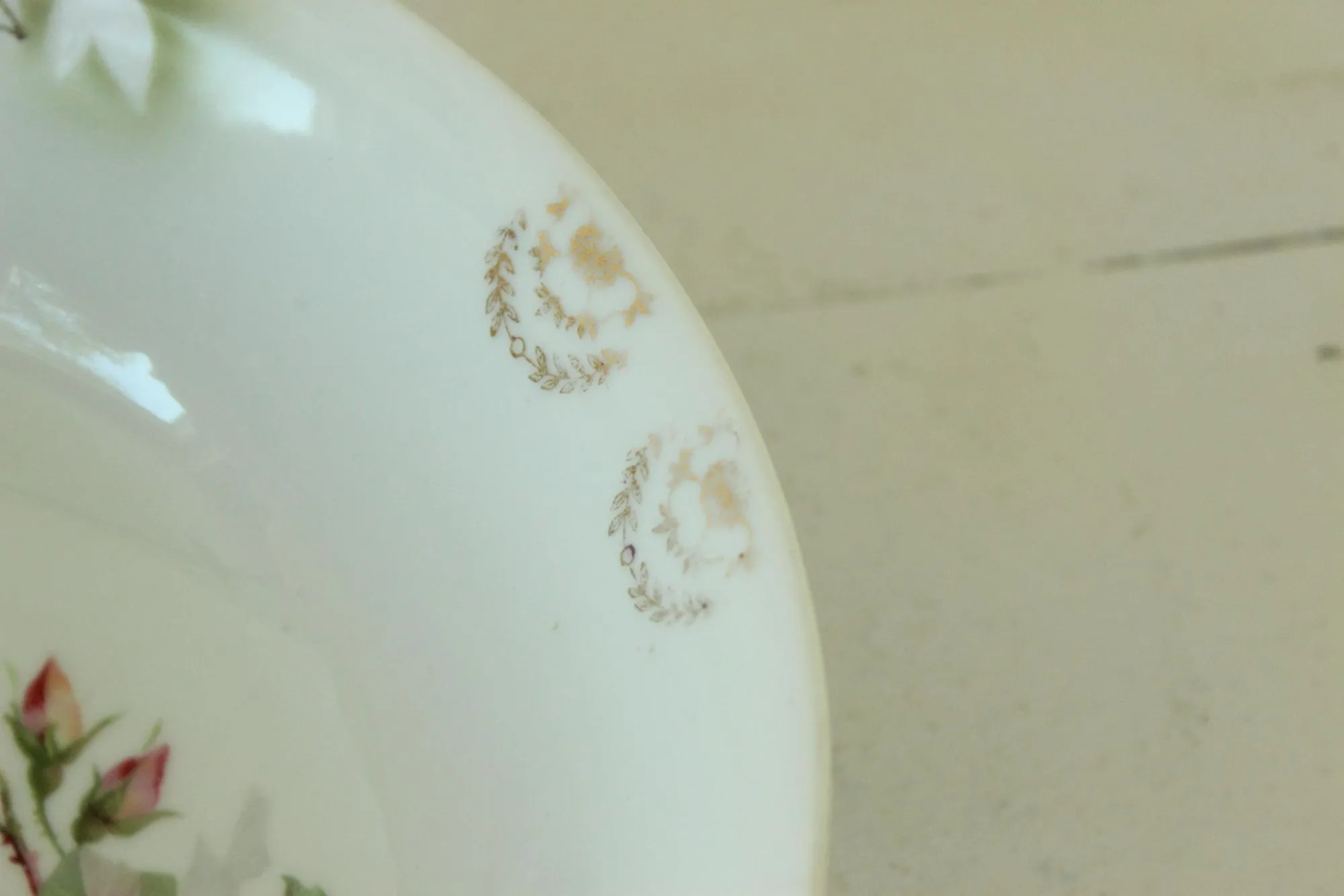 Vintage 1920s 1930s Welmar Germany Rose Pattern Bowl