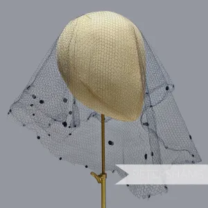 Vintage 1930's/40s Dotted Veiling Round - Eclipse