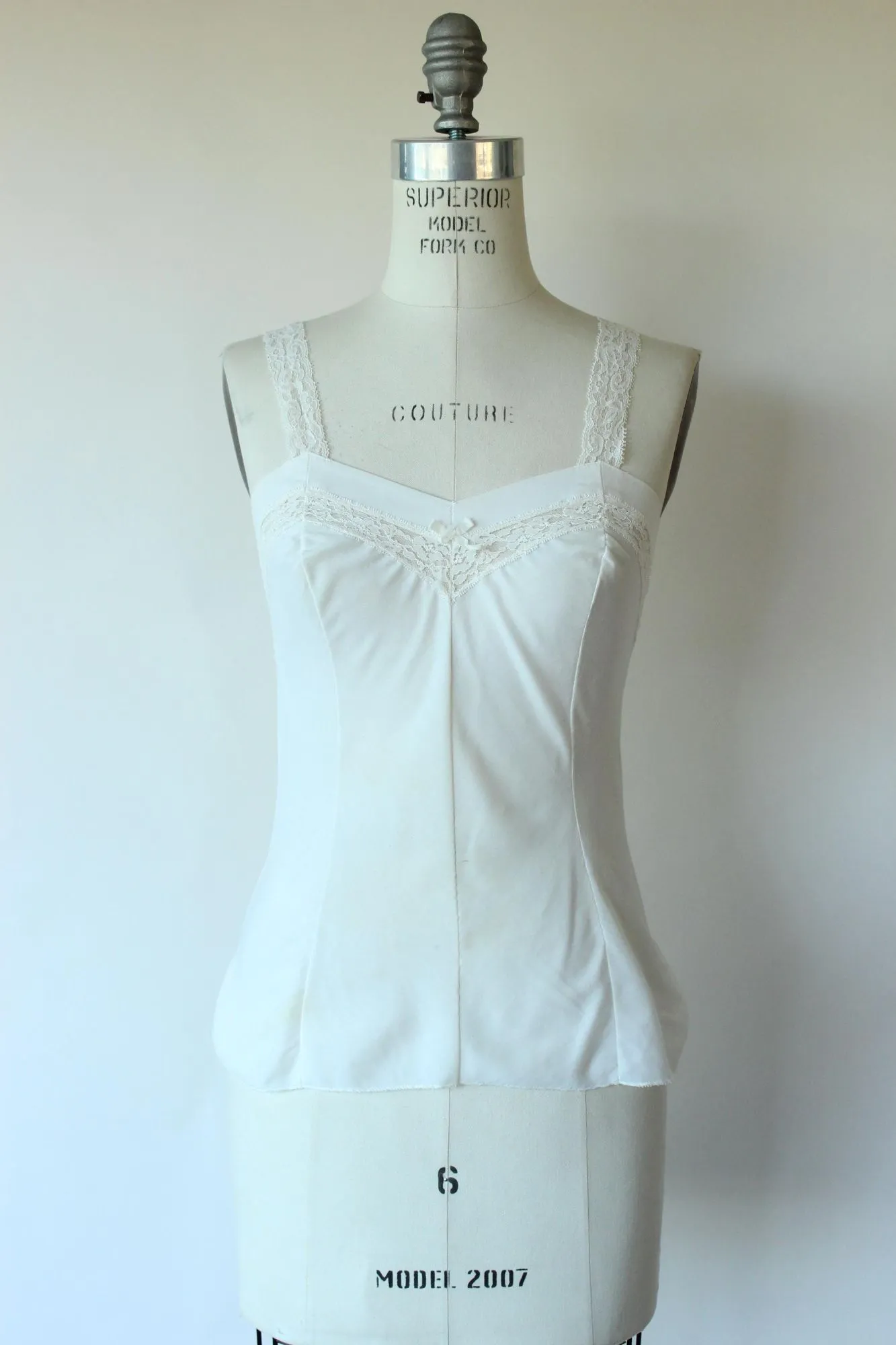 Vintage 1980s 1990s Ivory Cami Slip Top