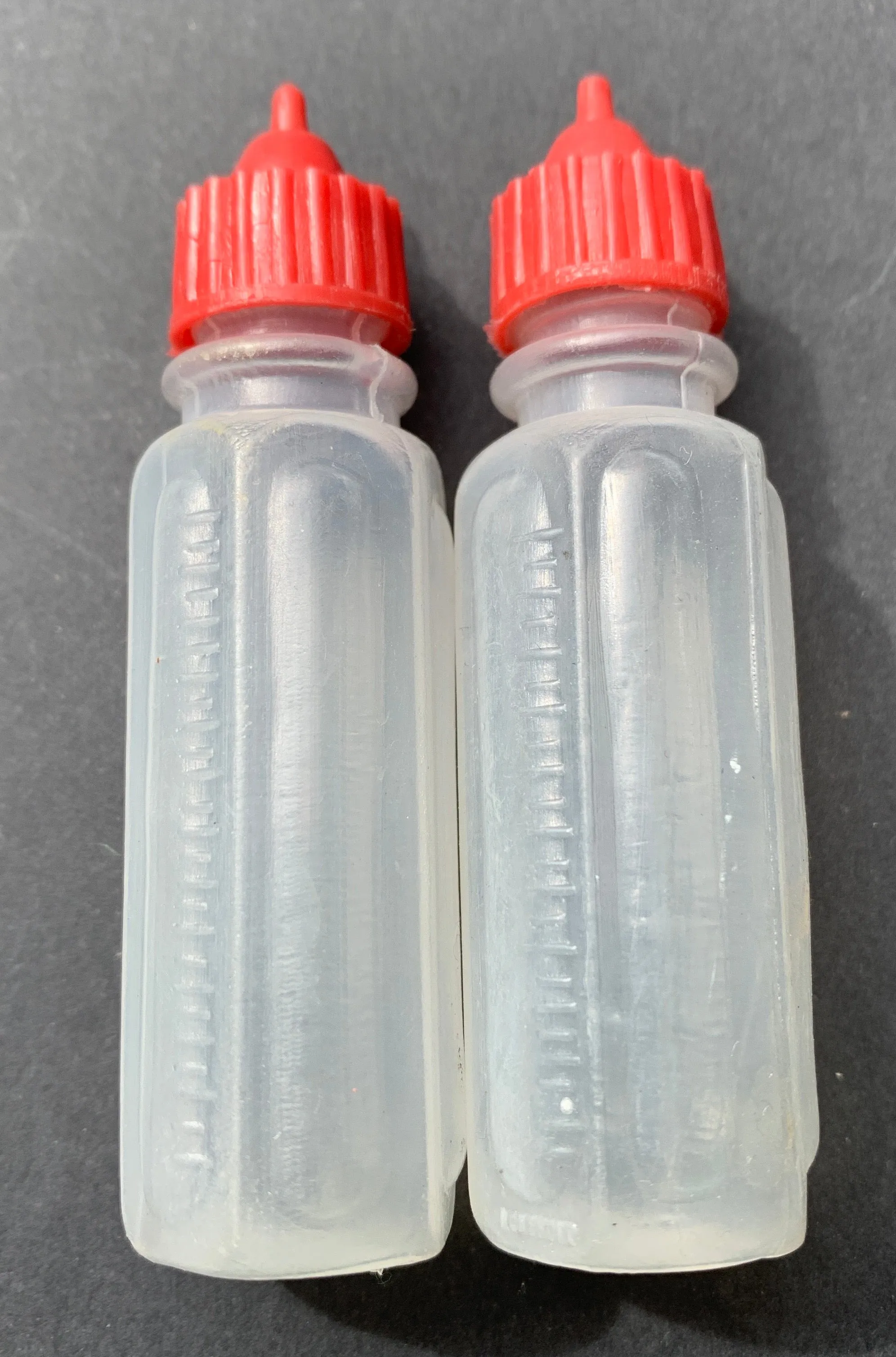 Vintage 7.5cm Hexagonal Baby Dolls Feeding Bottles x 2