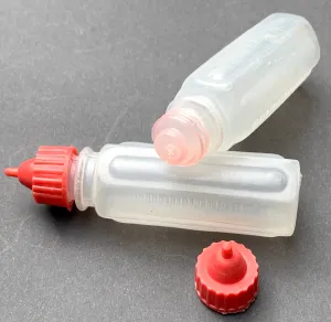 Vintage 7.5cm Hexagonal Baby Dolls Feeding Bottles x 2