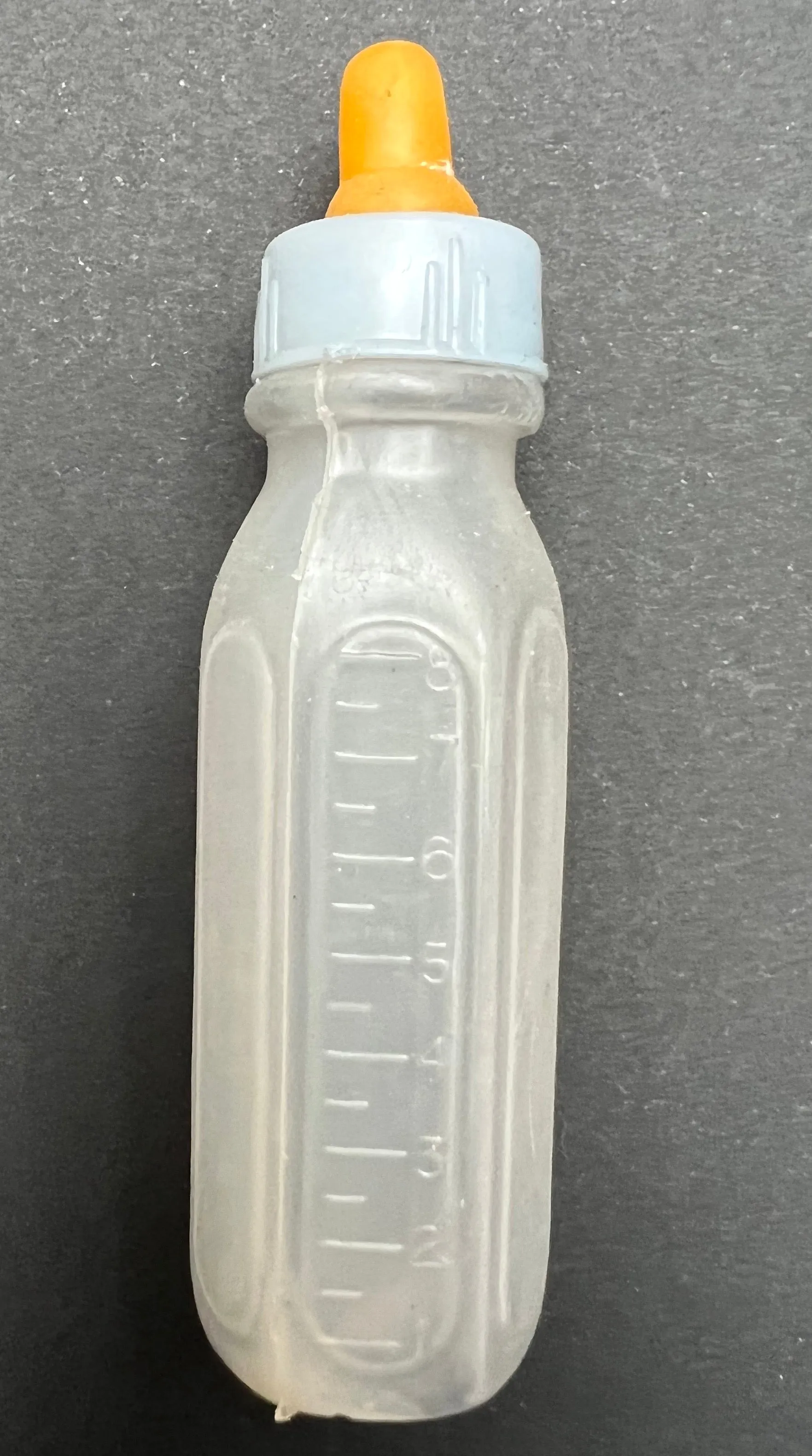 Vintage 9cm Hexagonal Baby Dolls Feeding Bottles with Rubber Teat