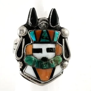 Vintage Antelope Kachina Ring<br>Size: 7.5