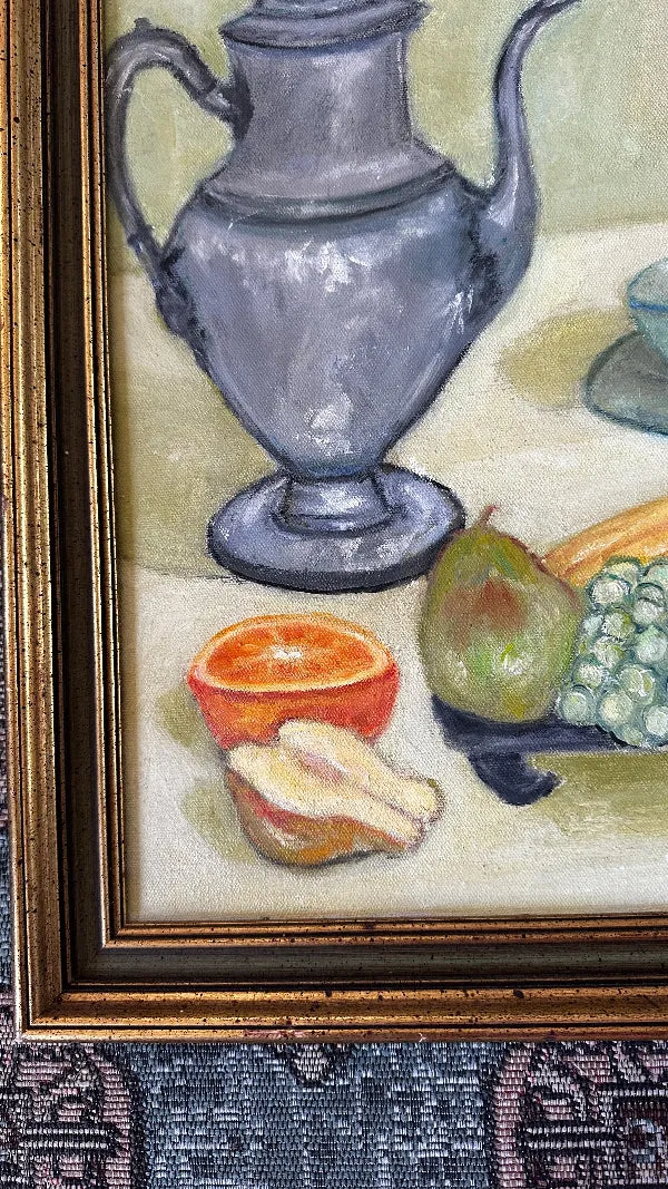 Vintage Art, Mid Century Modern,  MCM, Still Life, "fruit"