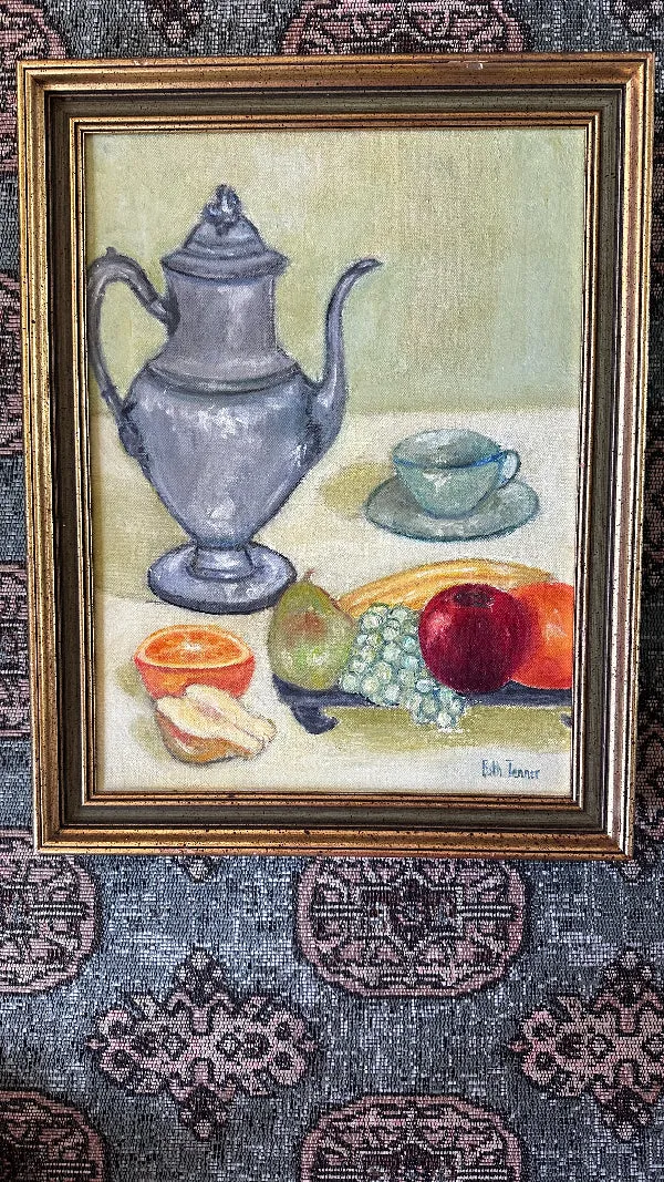 Vintage Art, Mid Century Modern,  MCM, Still Life, "fruit"