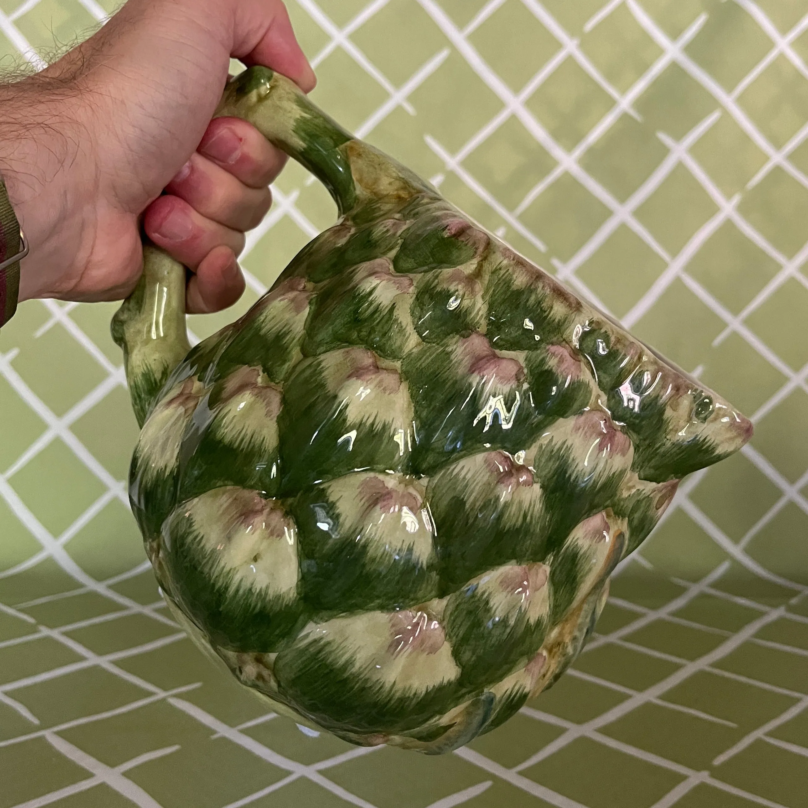 Vintage Artichoke Water Pitcher