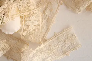 Vintage Edwardian 1900s Lace Ivory Trim 1 5/8", 2 Yards 4" Piece