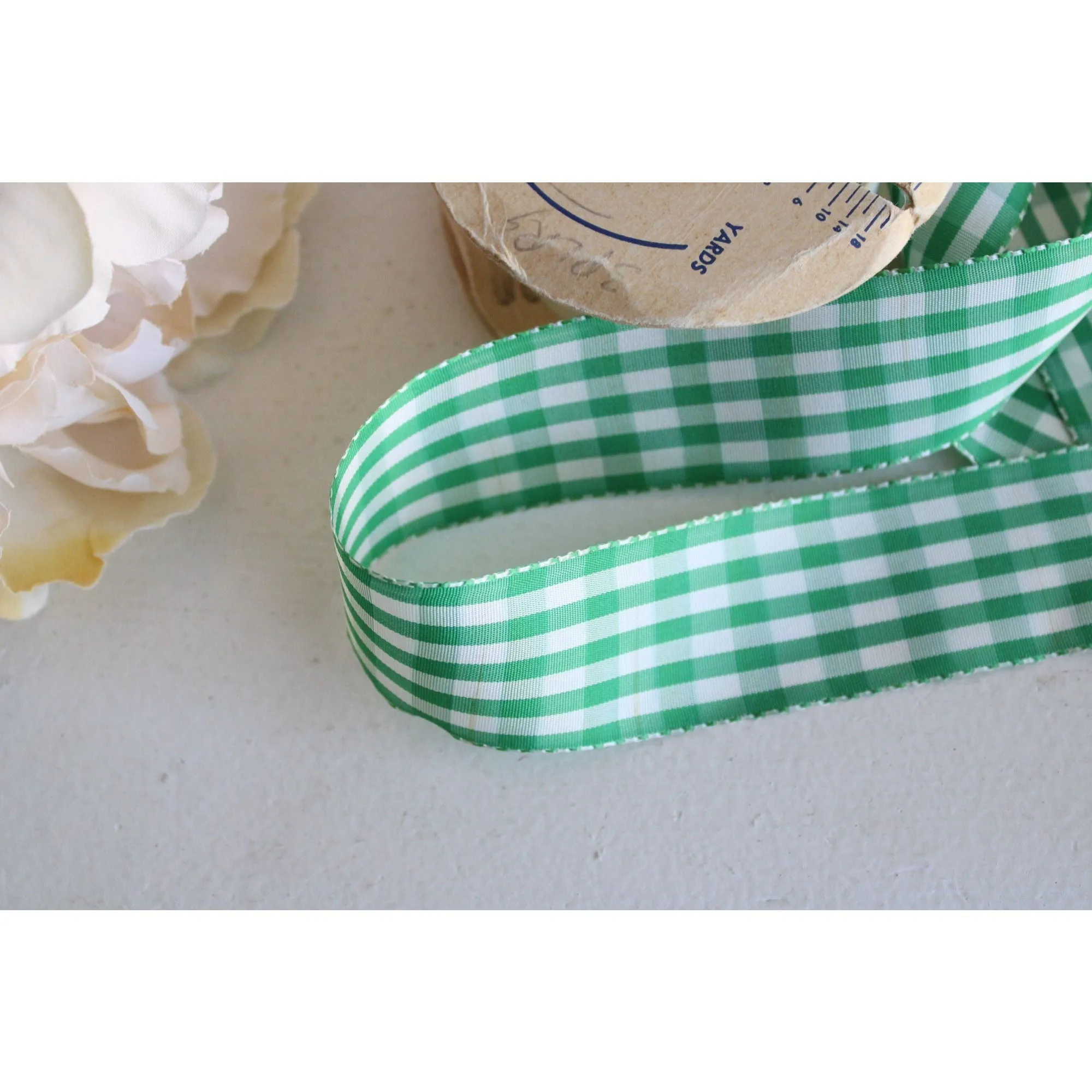 Vintage Gingham Ribbon Trim 1.5", 2 Yards