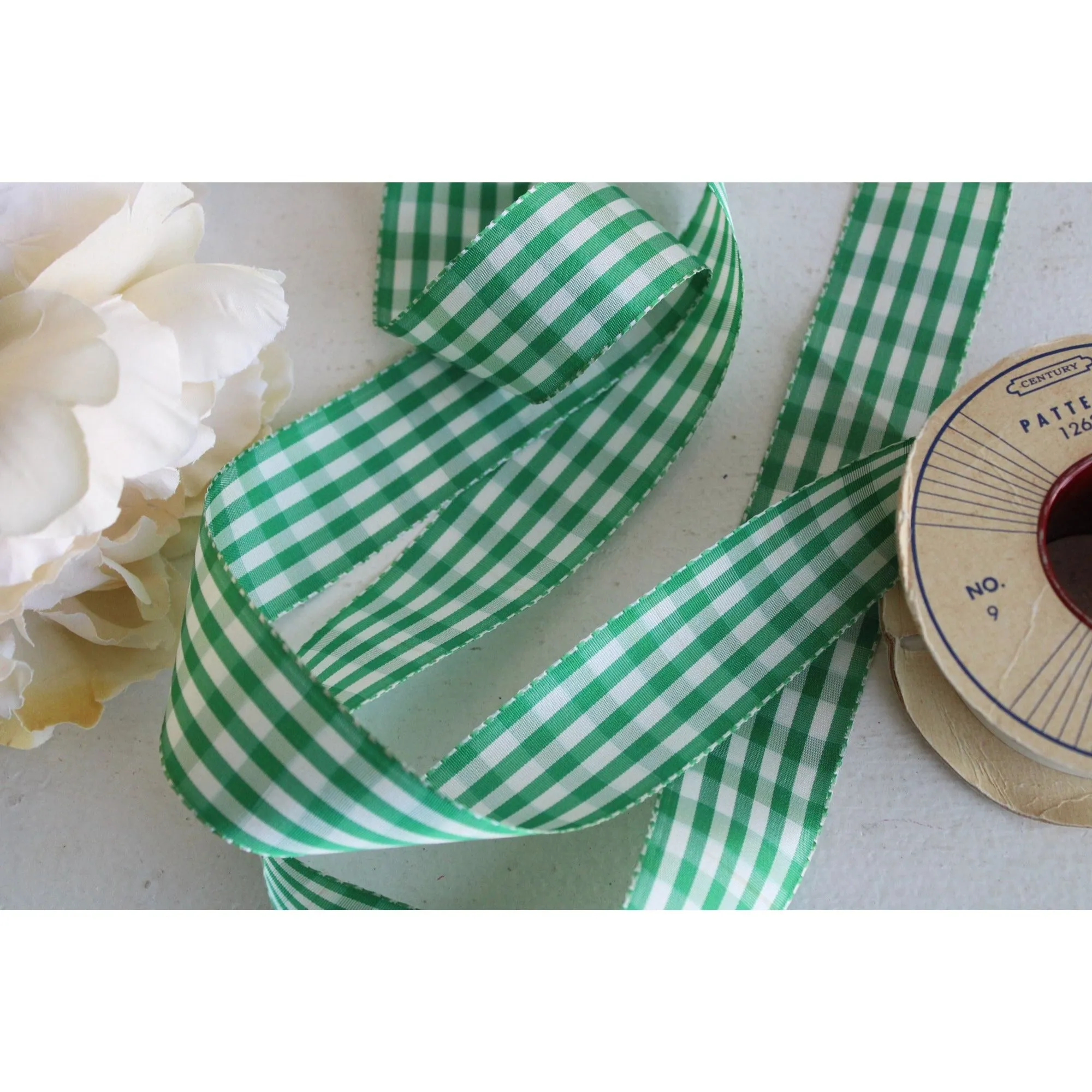 Vintage Gingham Ribbon Trim 1.5", 2 Yards