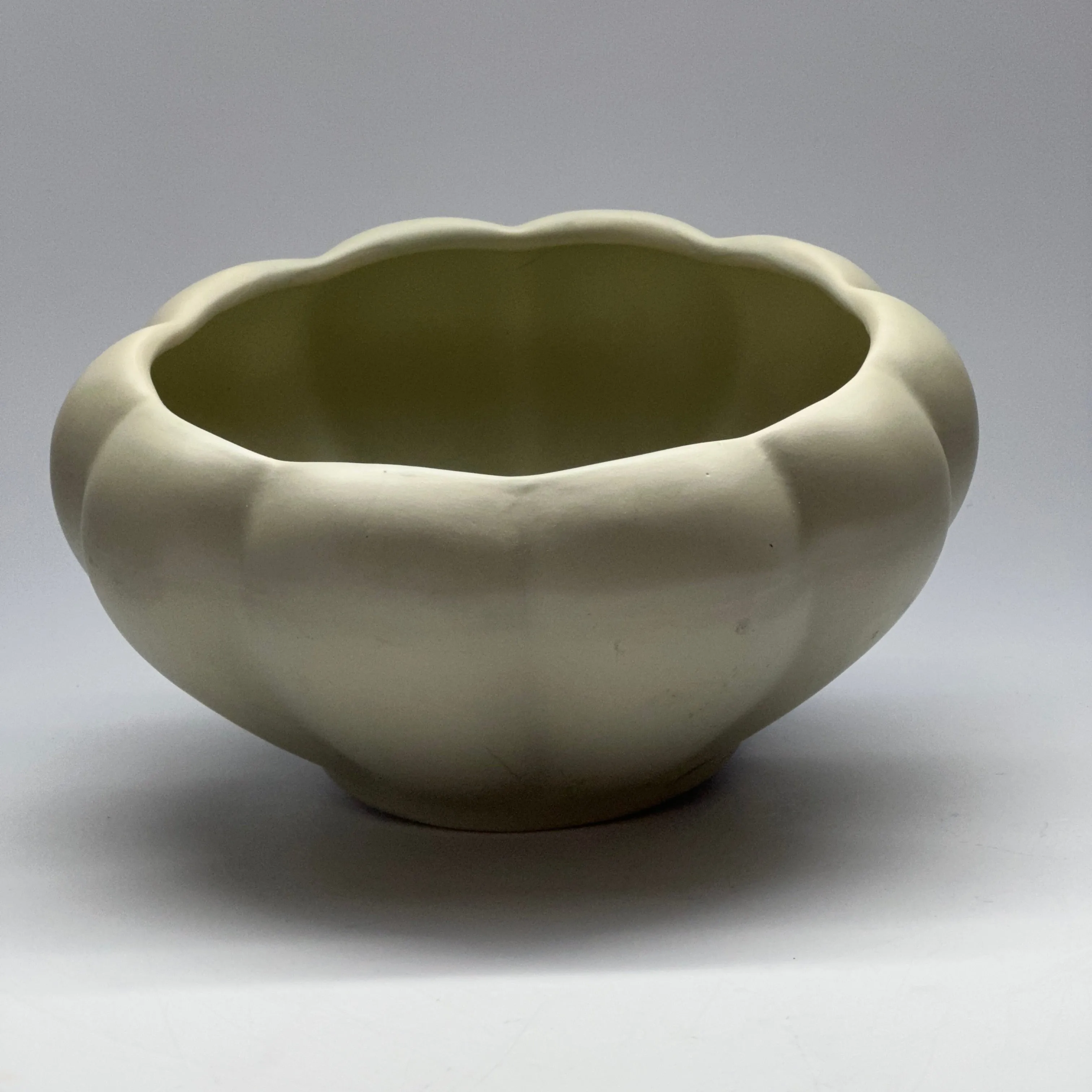 Vintage Grey/Green Pumpkin-Shaped Planter