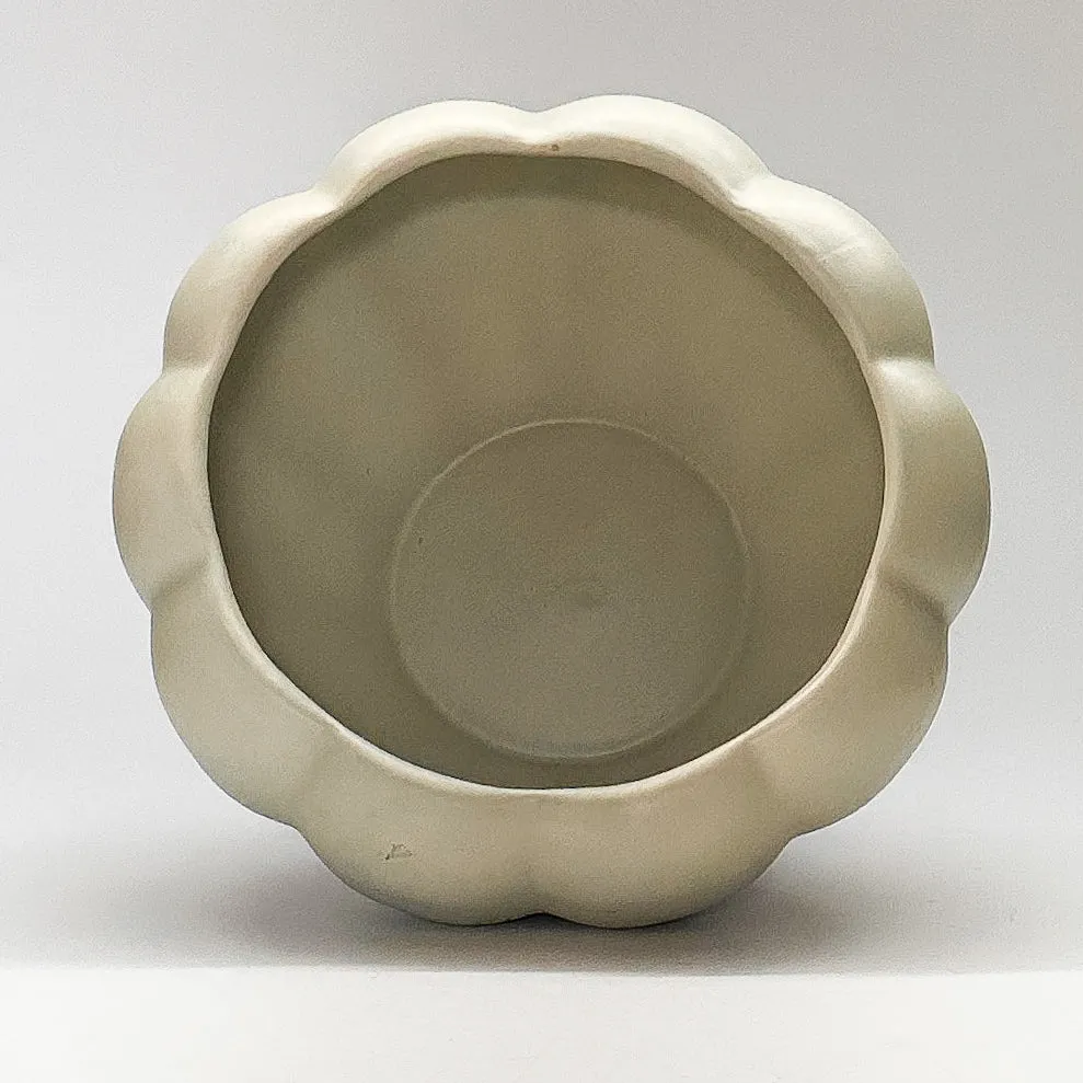Vintage Grey/Green Pumpkin-Shaped Planter