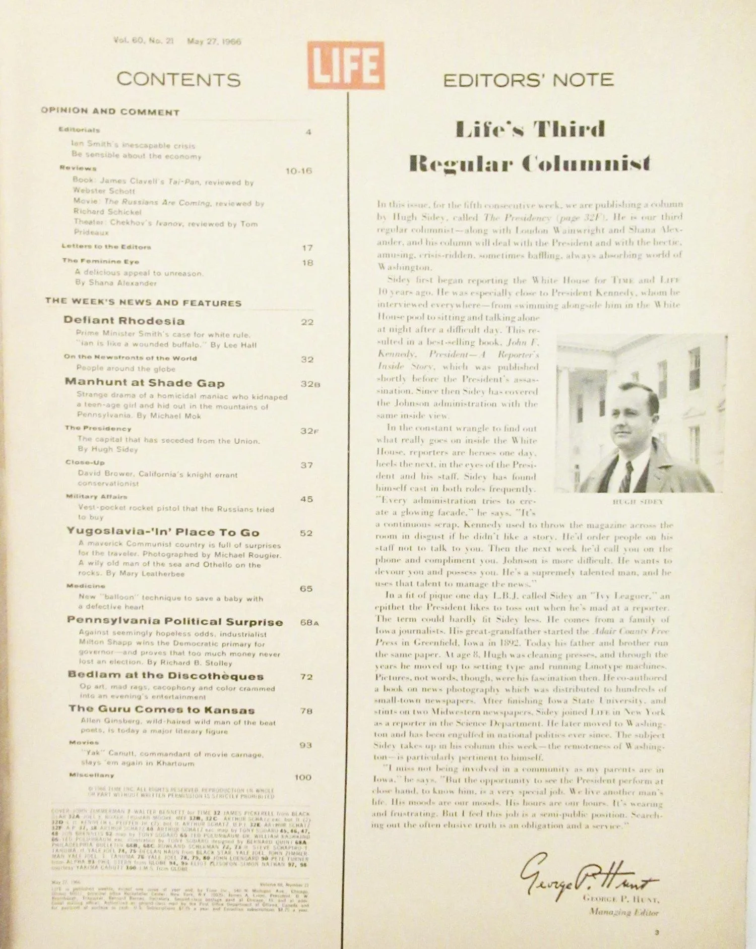 Vintage Life Magazine May 27, 1966