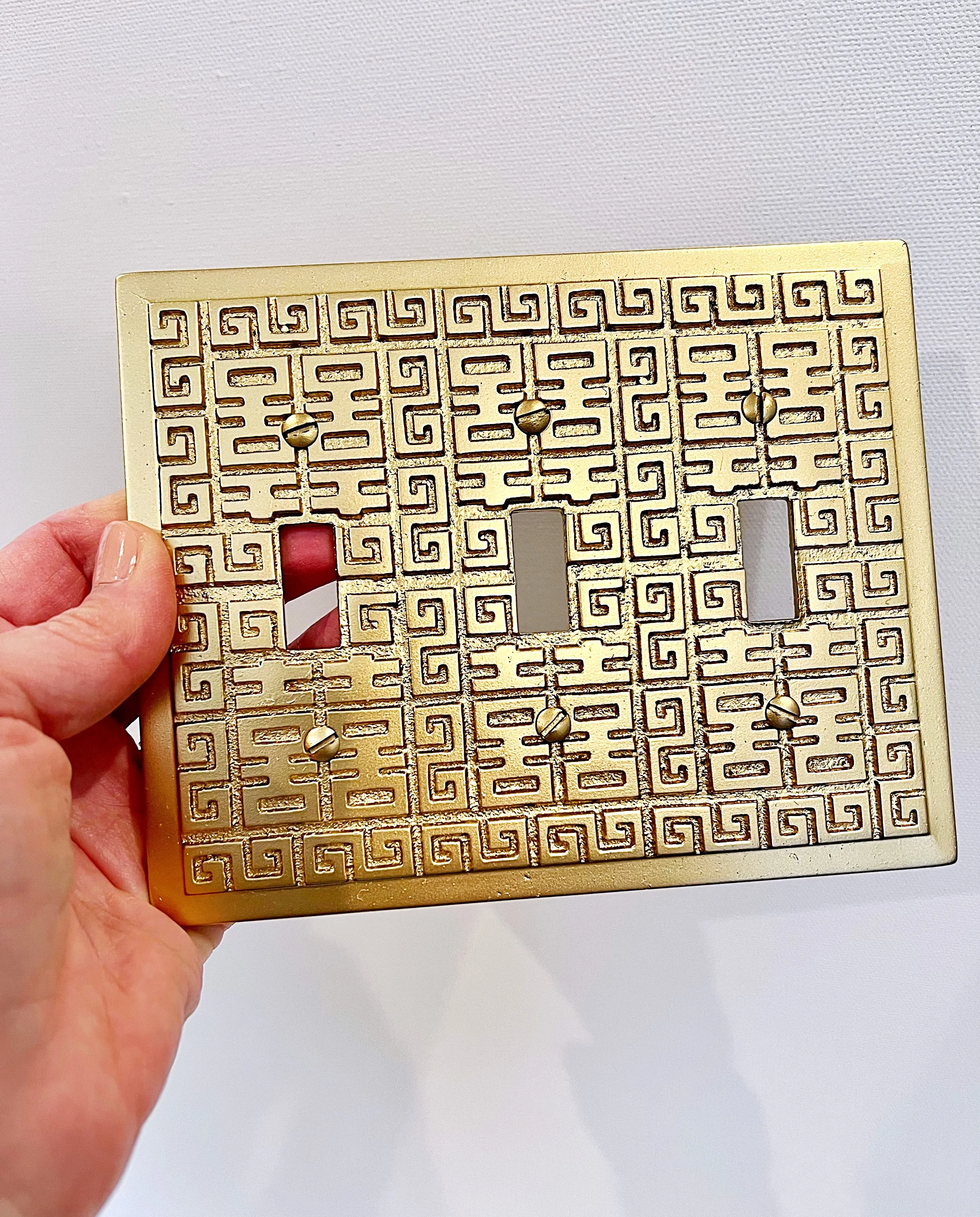 Vintage MSM Chinoiserie Gold 
Light Switch Plate Cover