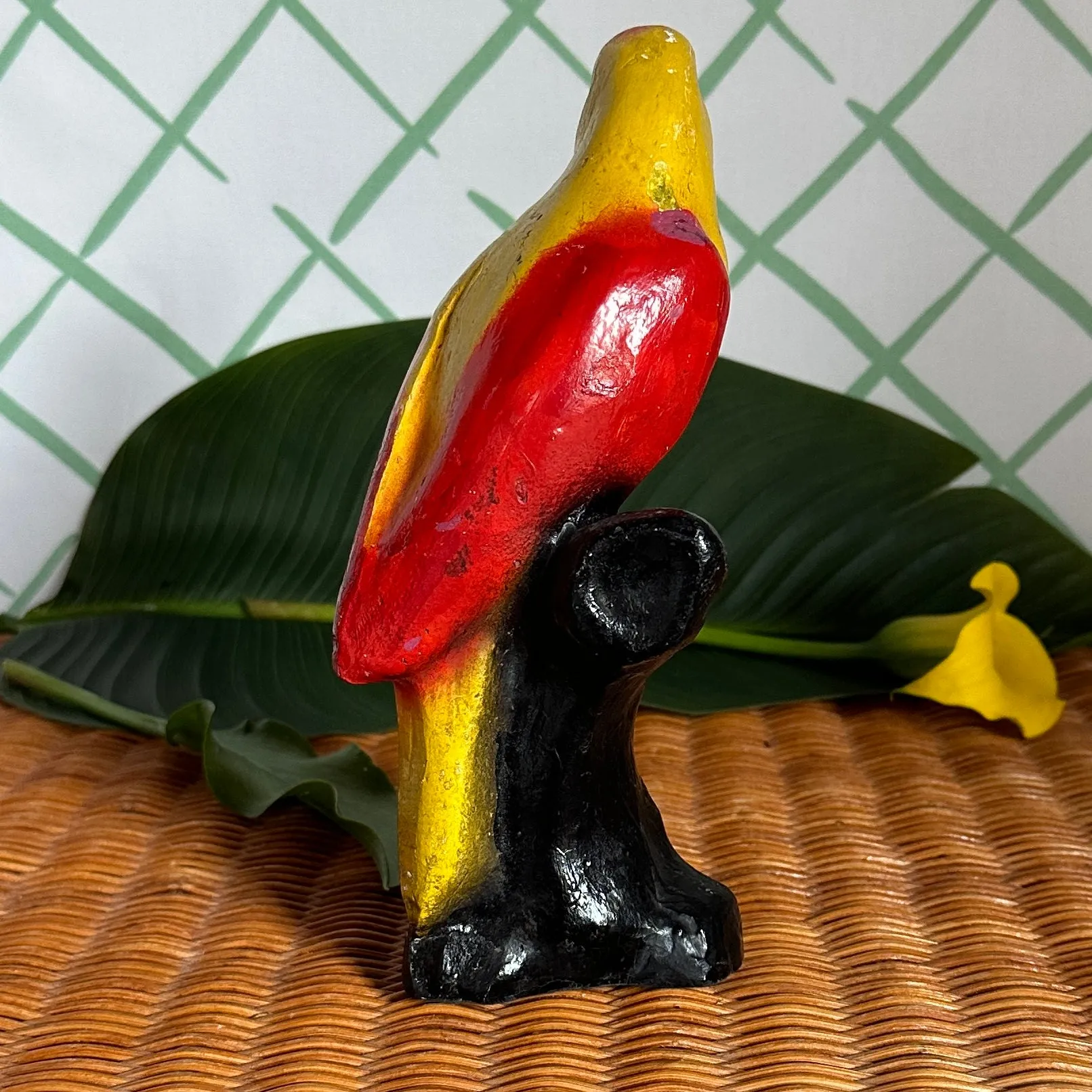 Vintage Parakeet Statuette