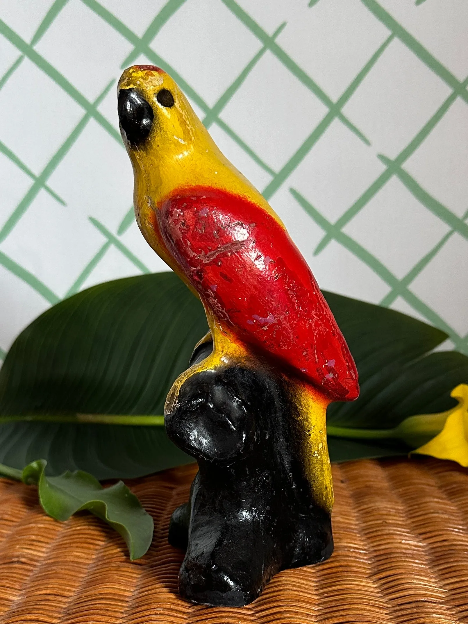 Vintage Parakeet Statuette