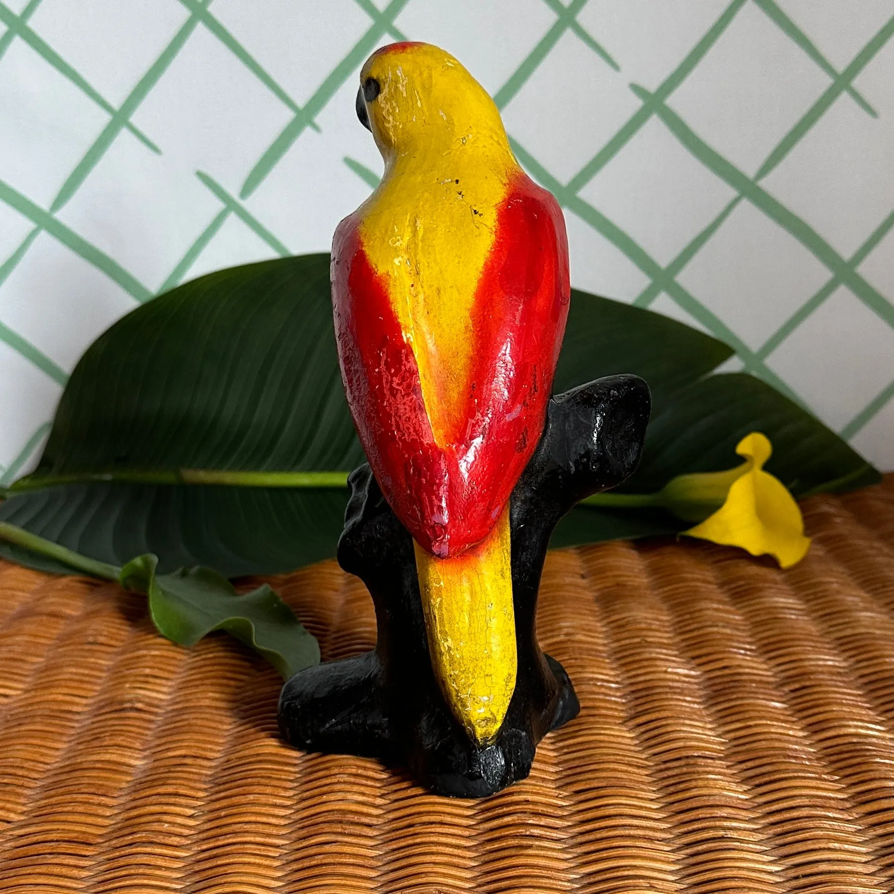 Vintage Parakeet Statuette