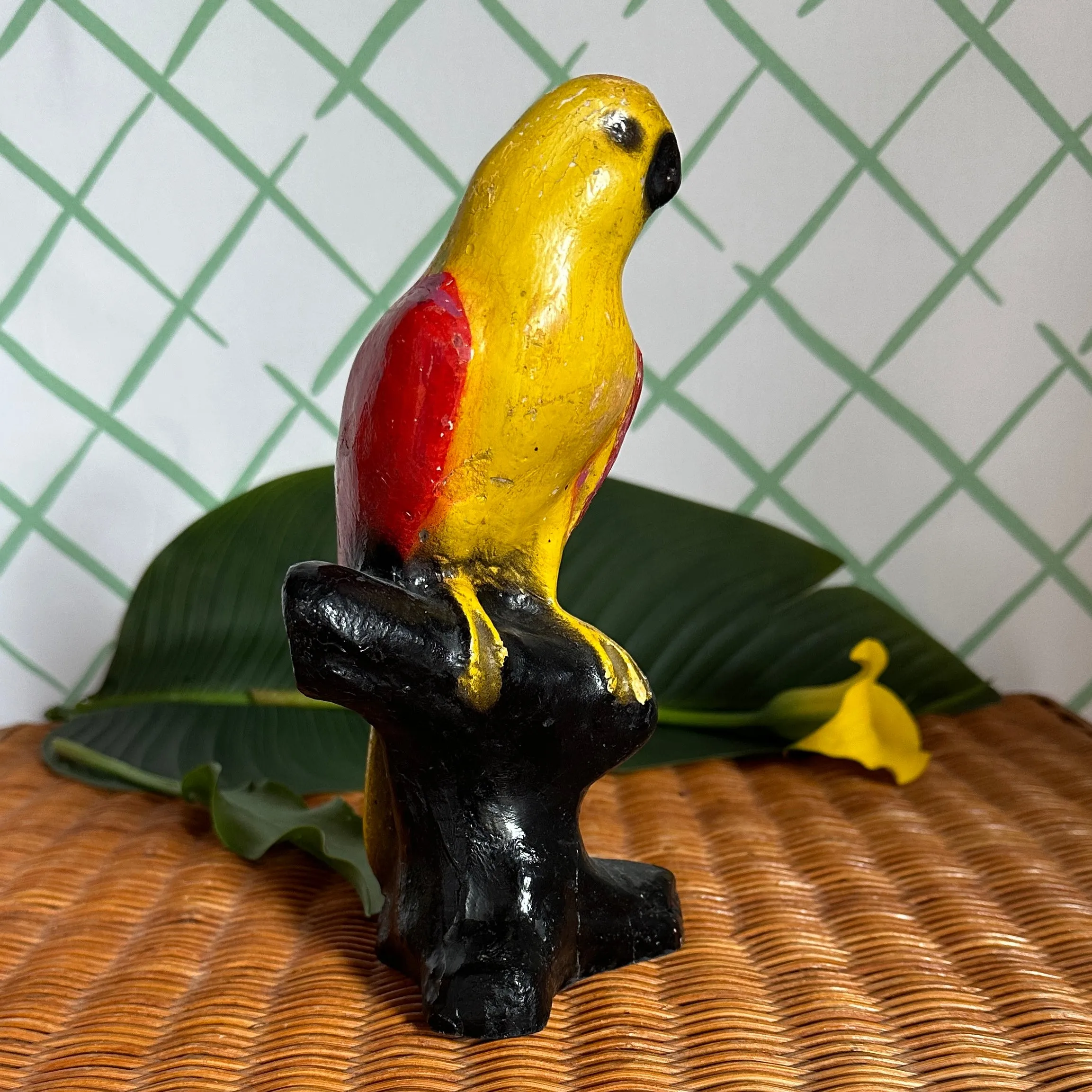 Vintage Parakeet Statuette