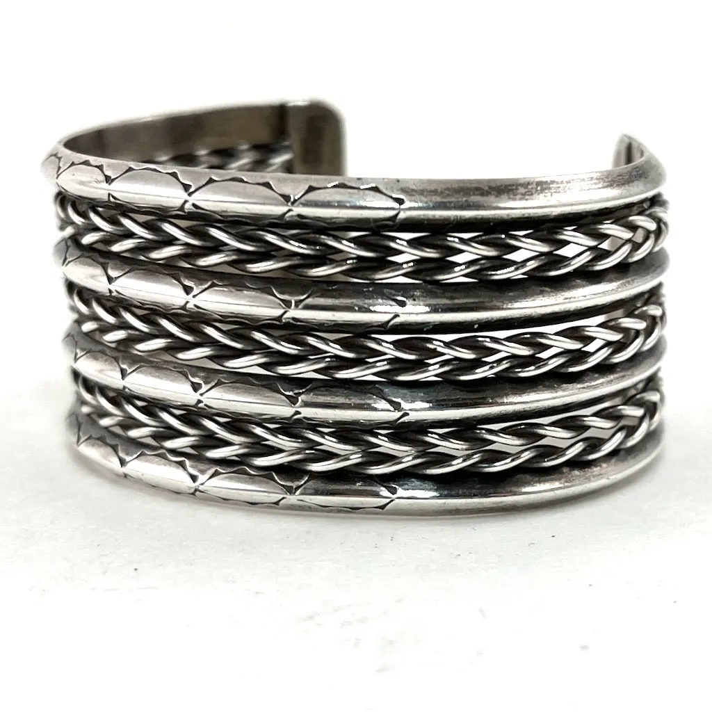 Vintage Silver Braided & Twist