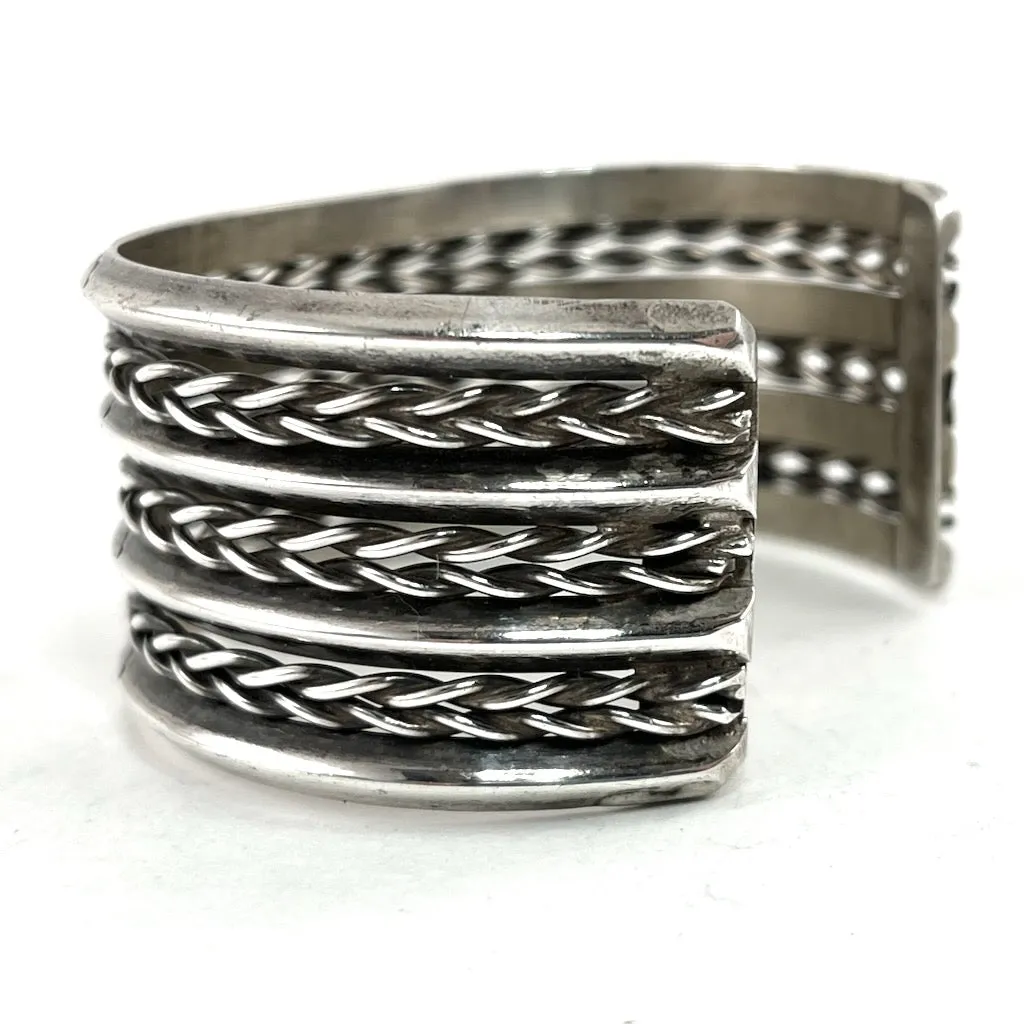 Vintage Silver Braided & Twist