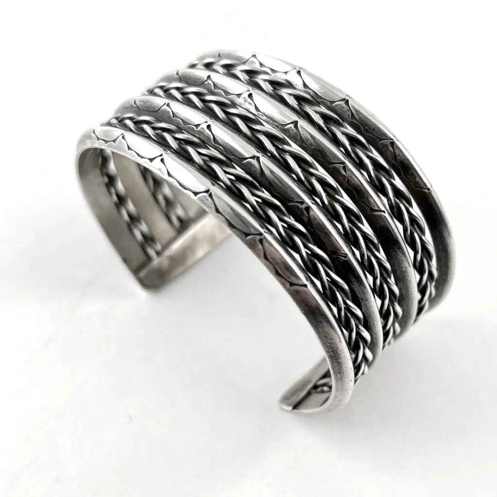 Vintage Silver Braided & Twist