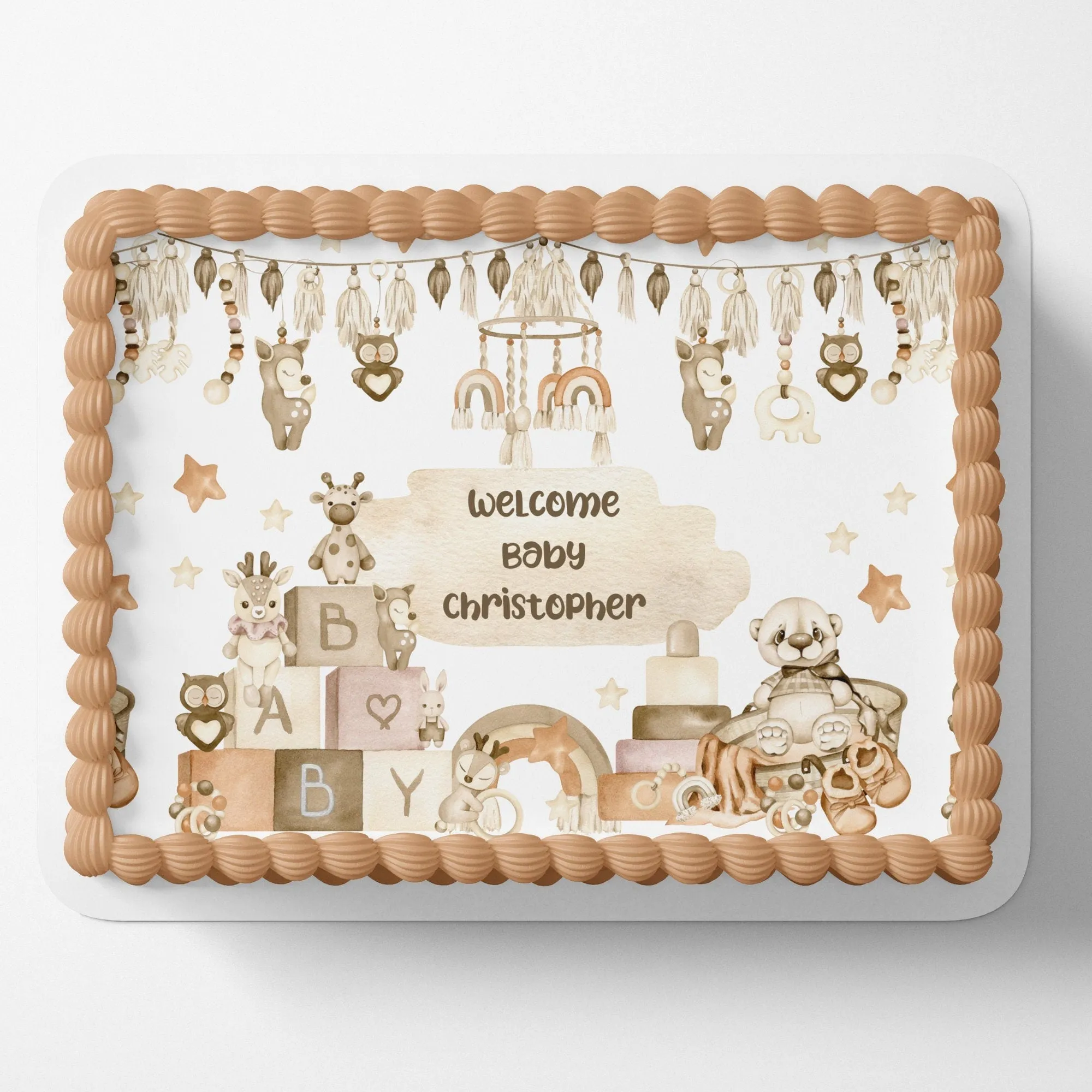 VINTAGE TOY BABY Shower Vintage baby shower Cake topper Edible Image Vintage Cake Topper