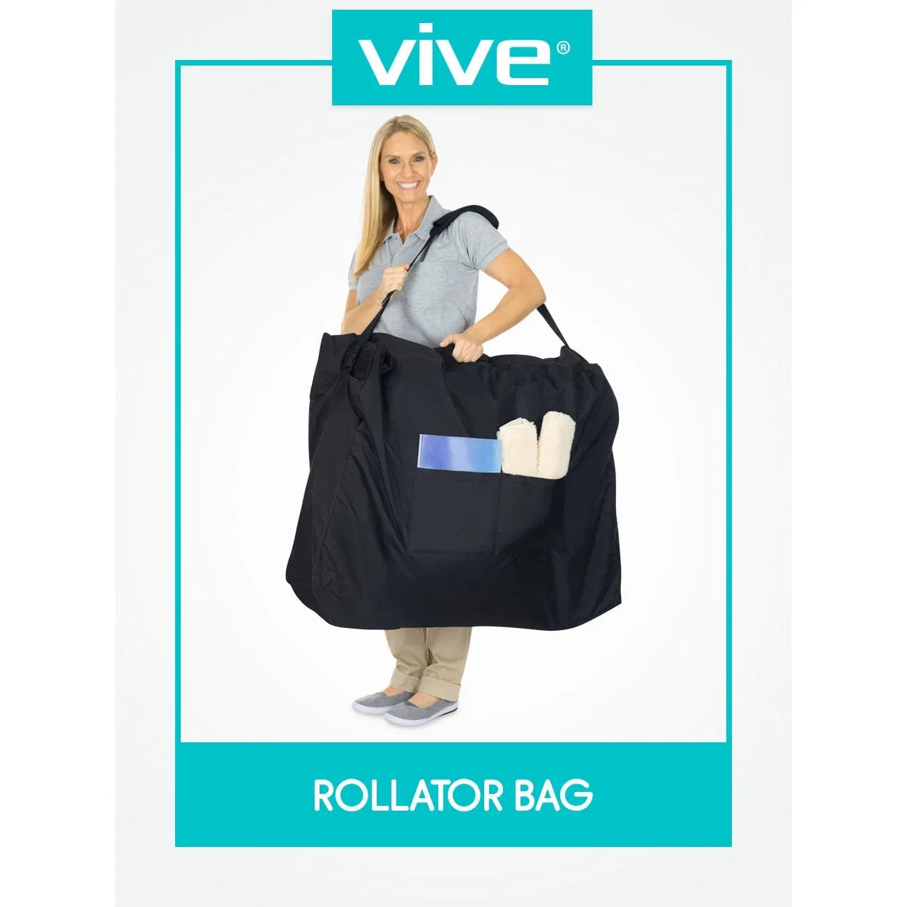 Vive Health Rollator Travel Bag and Transport Chairs Cover for Car & Airplane Traveling
