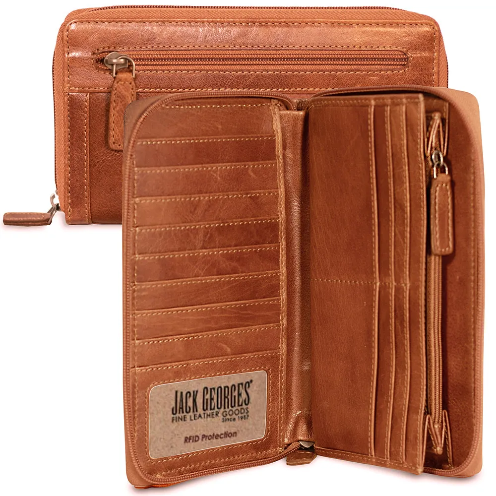 Voyager Large Zip-Around Travel Wallet #7724