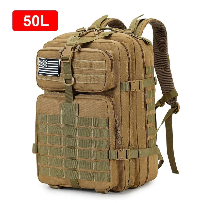 Waterproof Tactical Hiking Backpack, 30L/50L Outdoor Camping Sports Rucksack