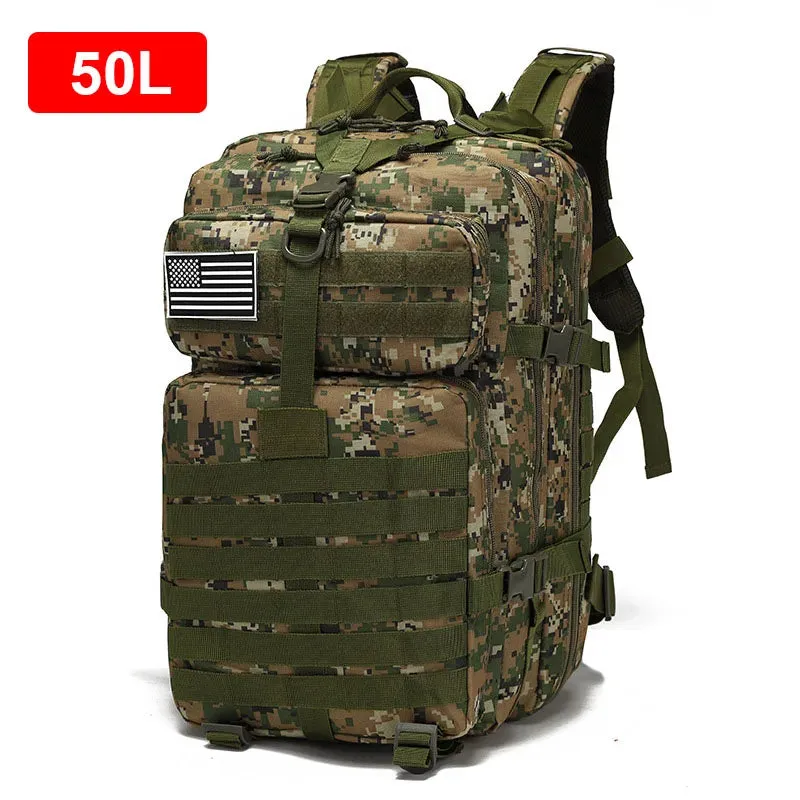 Waterproof Tactical Hiking Backpack, 30L/50L Outdoor Camping Sports Rucksack