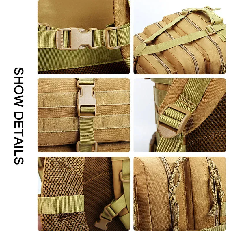 Waterproof Tactical Hiking Backpack, 30L/50L Outdoor Camping Sports Rucksack