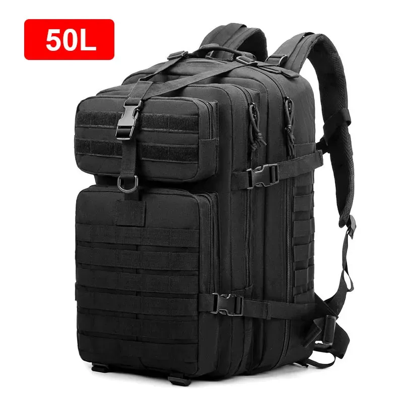 Waterproof Tactical Hiking Backpack, 30L/50L Outdoor Camping Sports Rucksack
