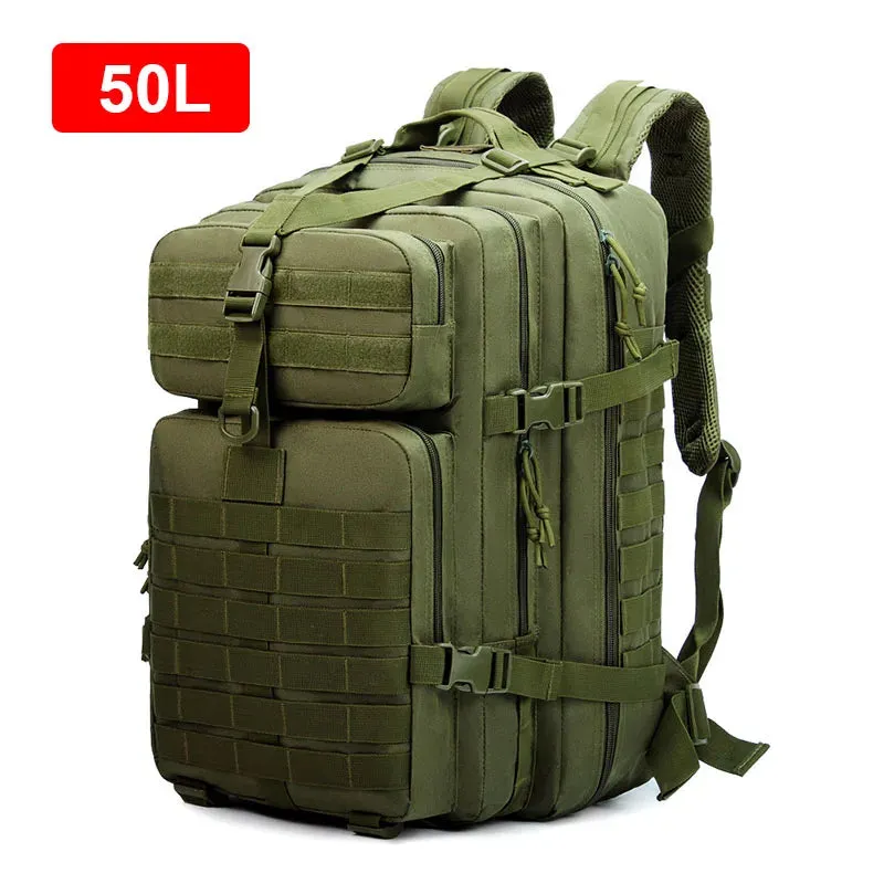 Waterproof Tactical Hiking Backpack, 30L/50L Outdoor Camping Sports Rucksack