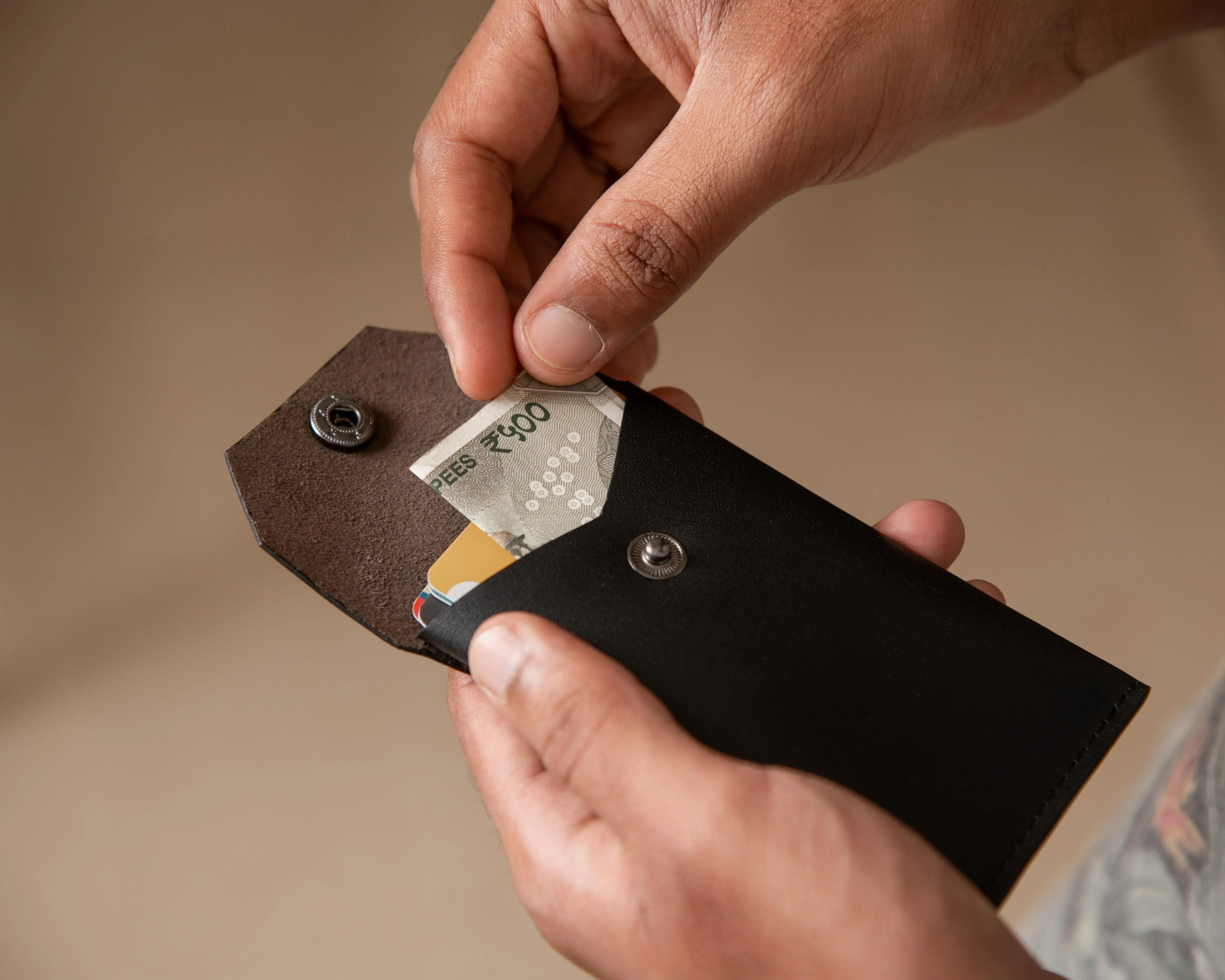 Wave Card   Coin Wallet - BLACK