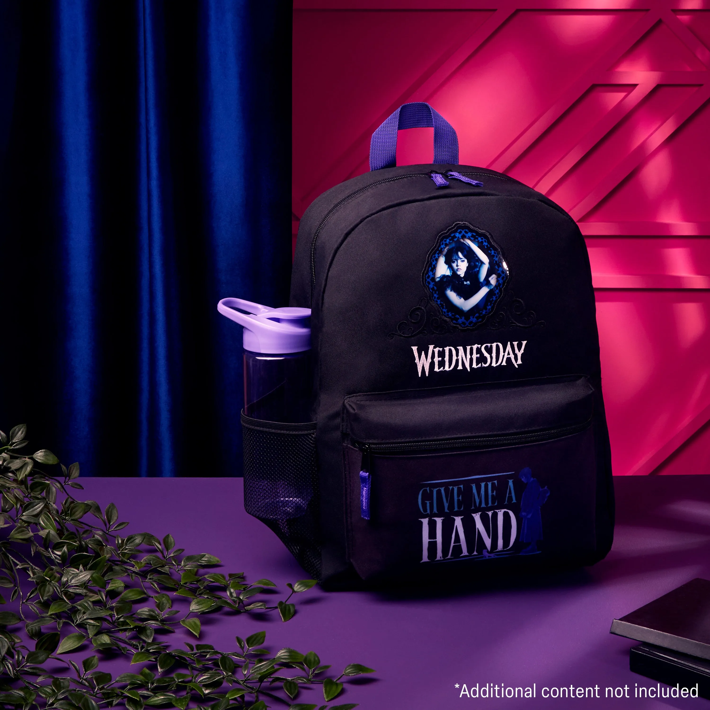 Wednesday School Backpack for Kids and Teenagers - Black/Blue
