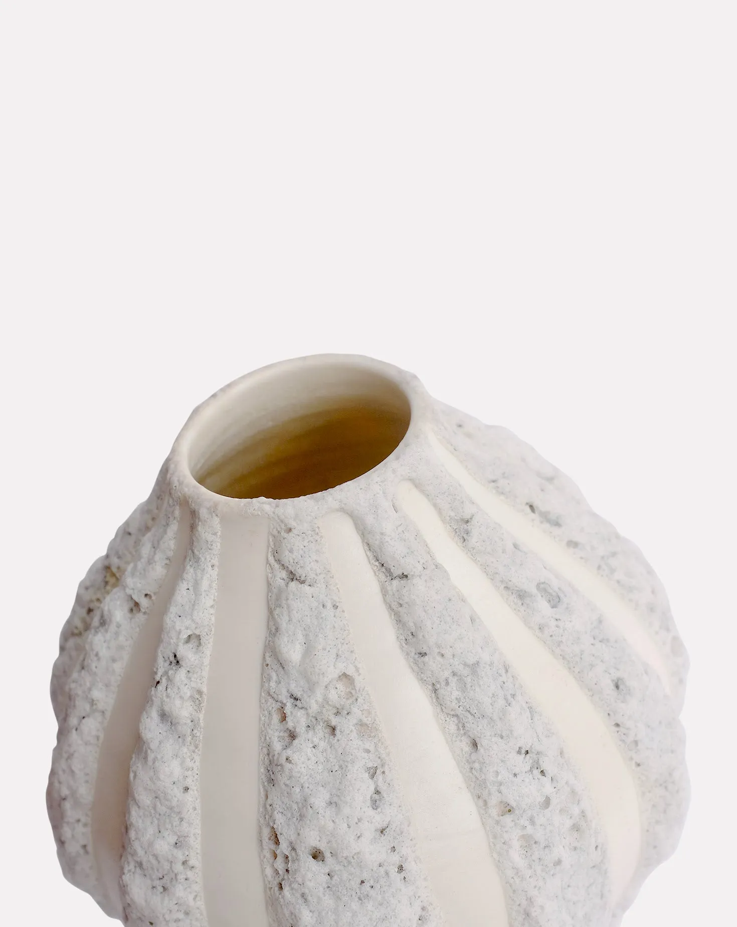 White Stripe Tulip Vase I