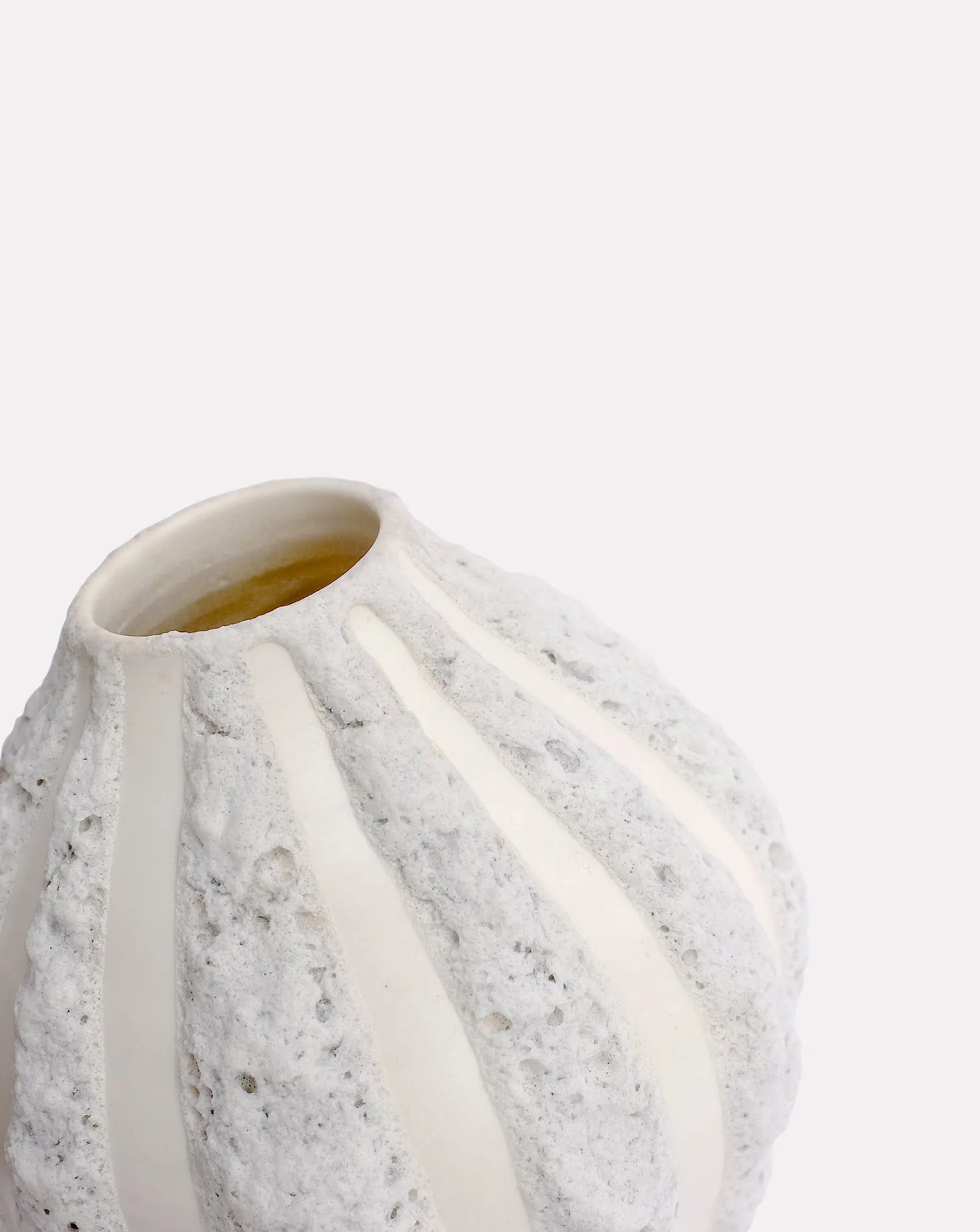 White Stripe Tulip Vase I