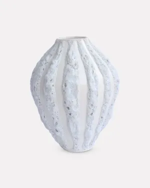White Stripe Tulip Vase I