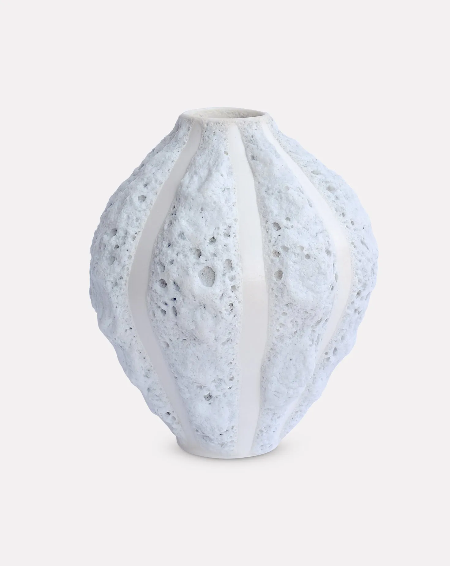 White Stripe Tulip Vase II