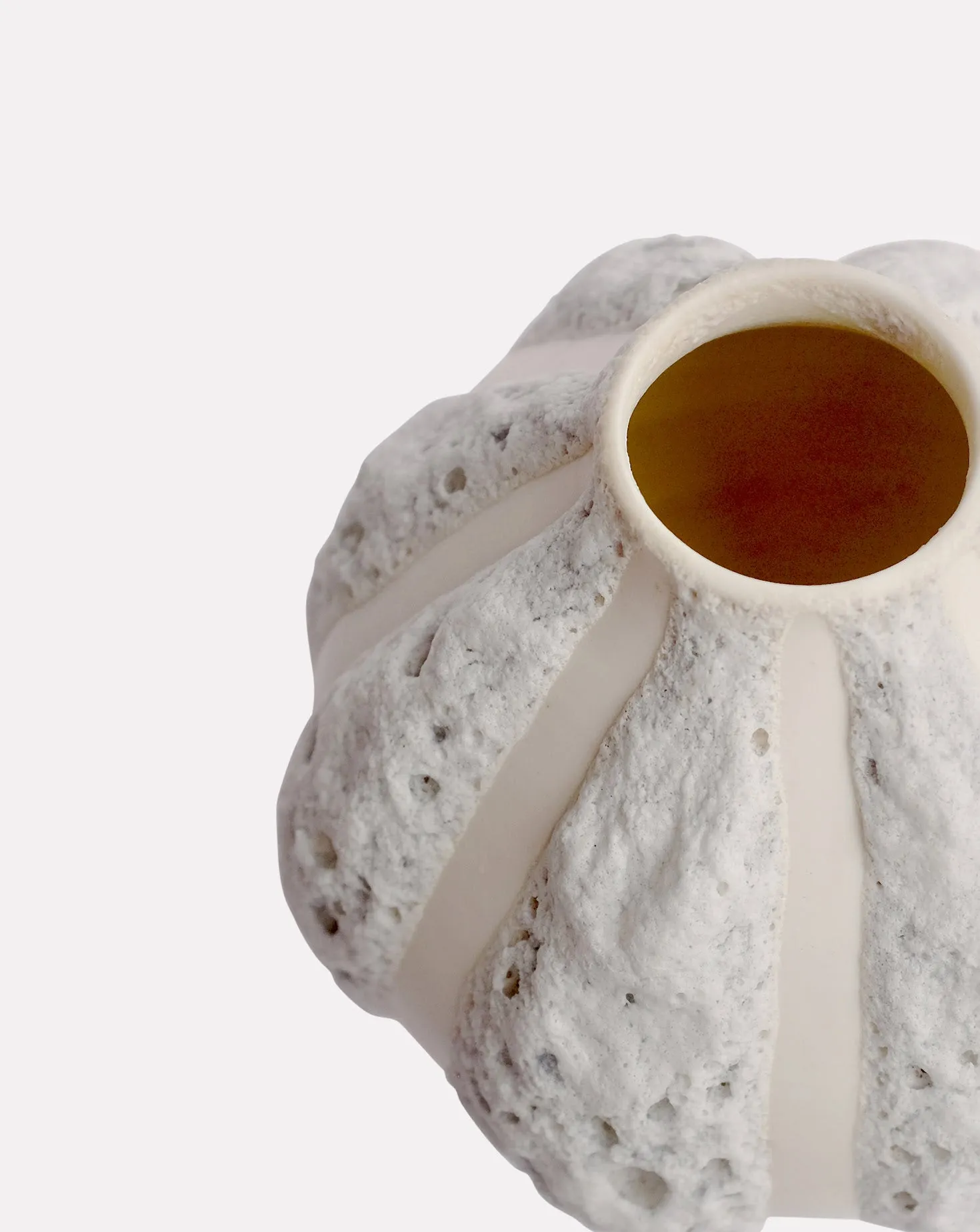 White Stripe Tulip Vase II