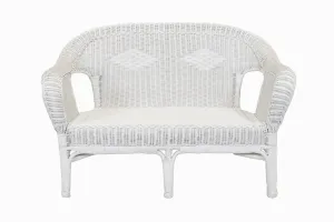 White Wicker Sofa