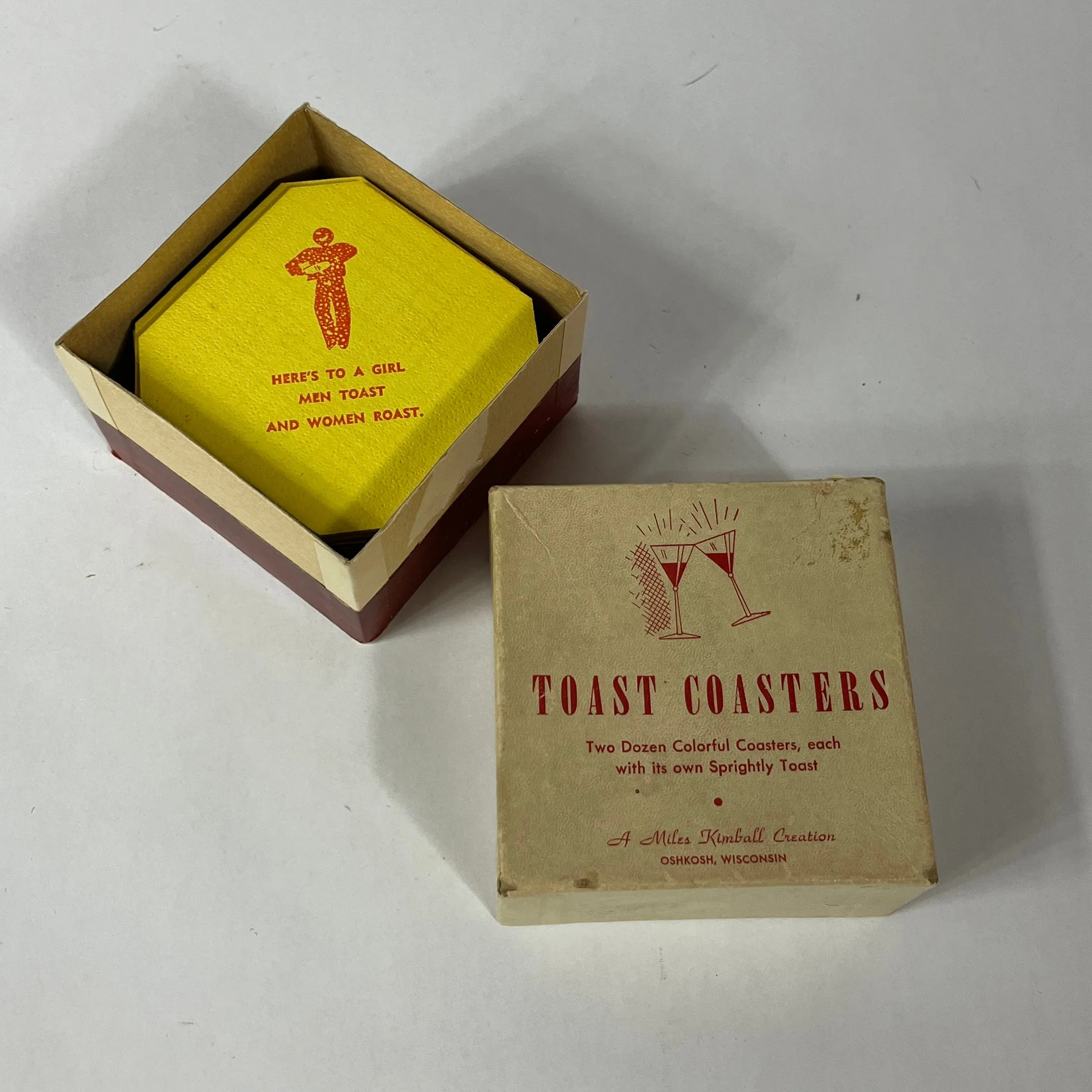 Witty Vintage Coasters, Set of 12