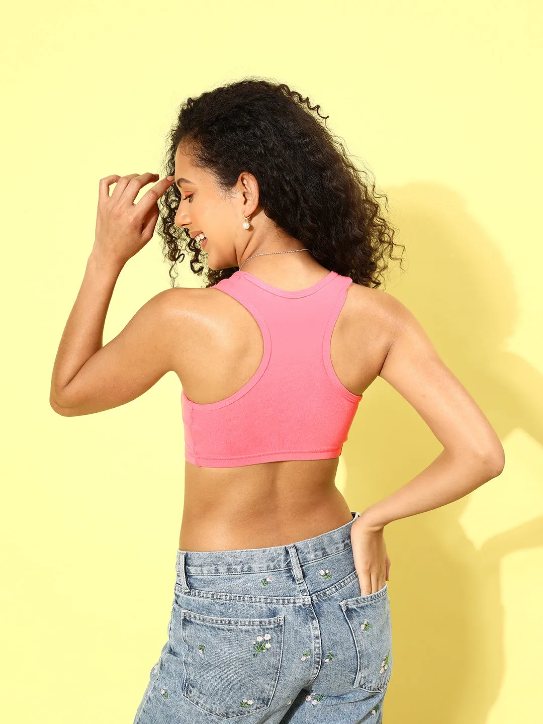 Women's Solid Non-Padded Sports Bra | SPB-4101-GJ-1 |