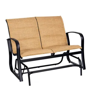 Woodard Freemont Padded Sling Loveseat Glider | 2P0573