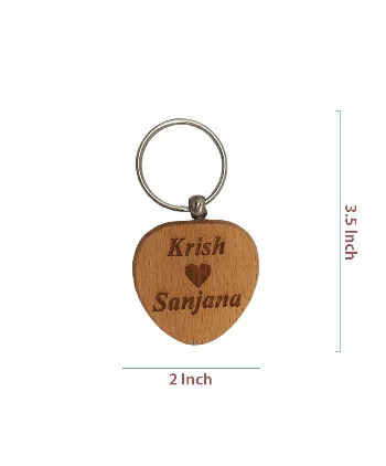 Wooden Engraved Keychain