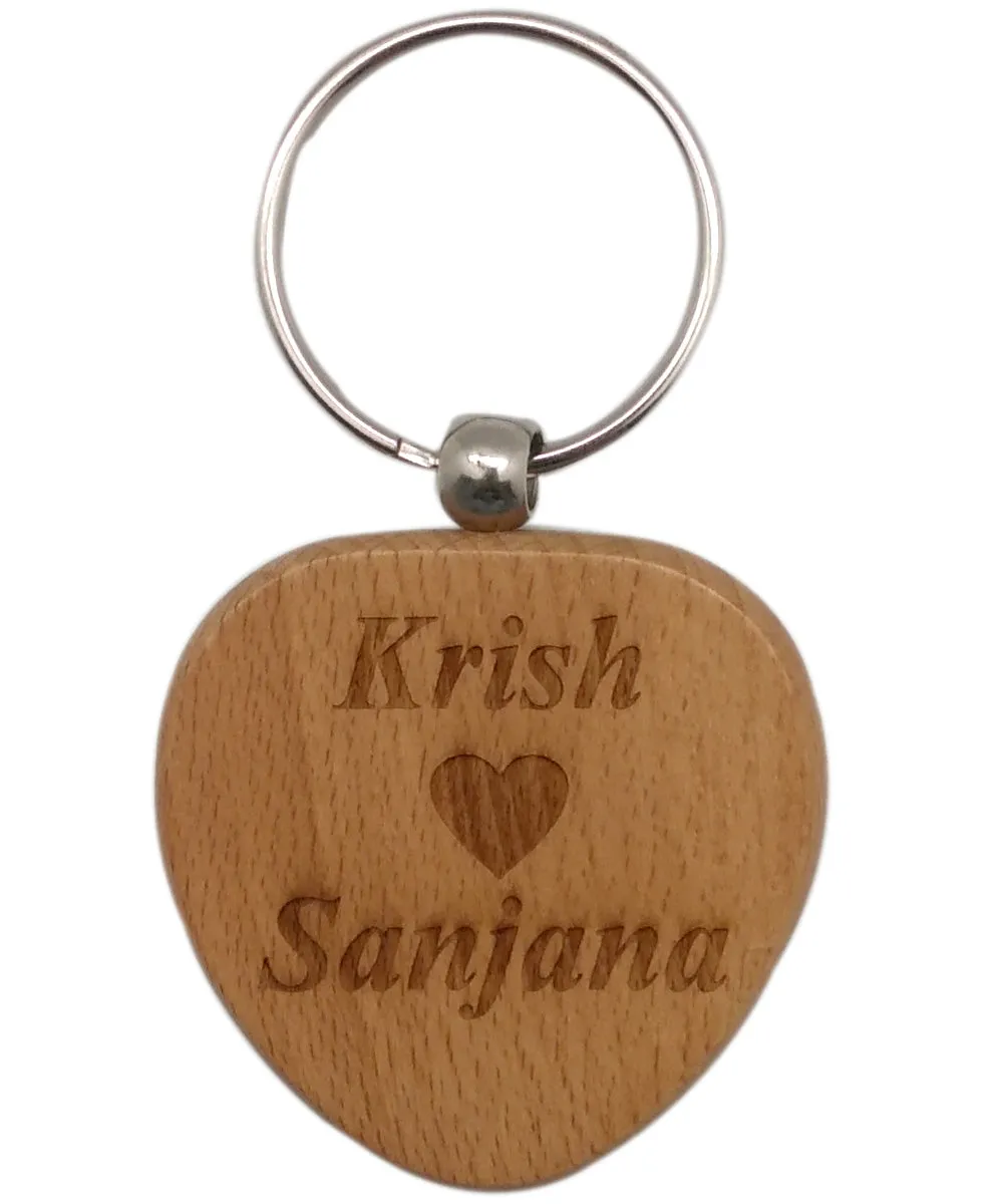 Wooden Engraved Keychain