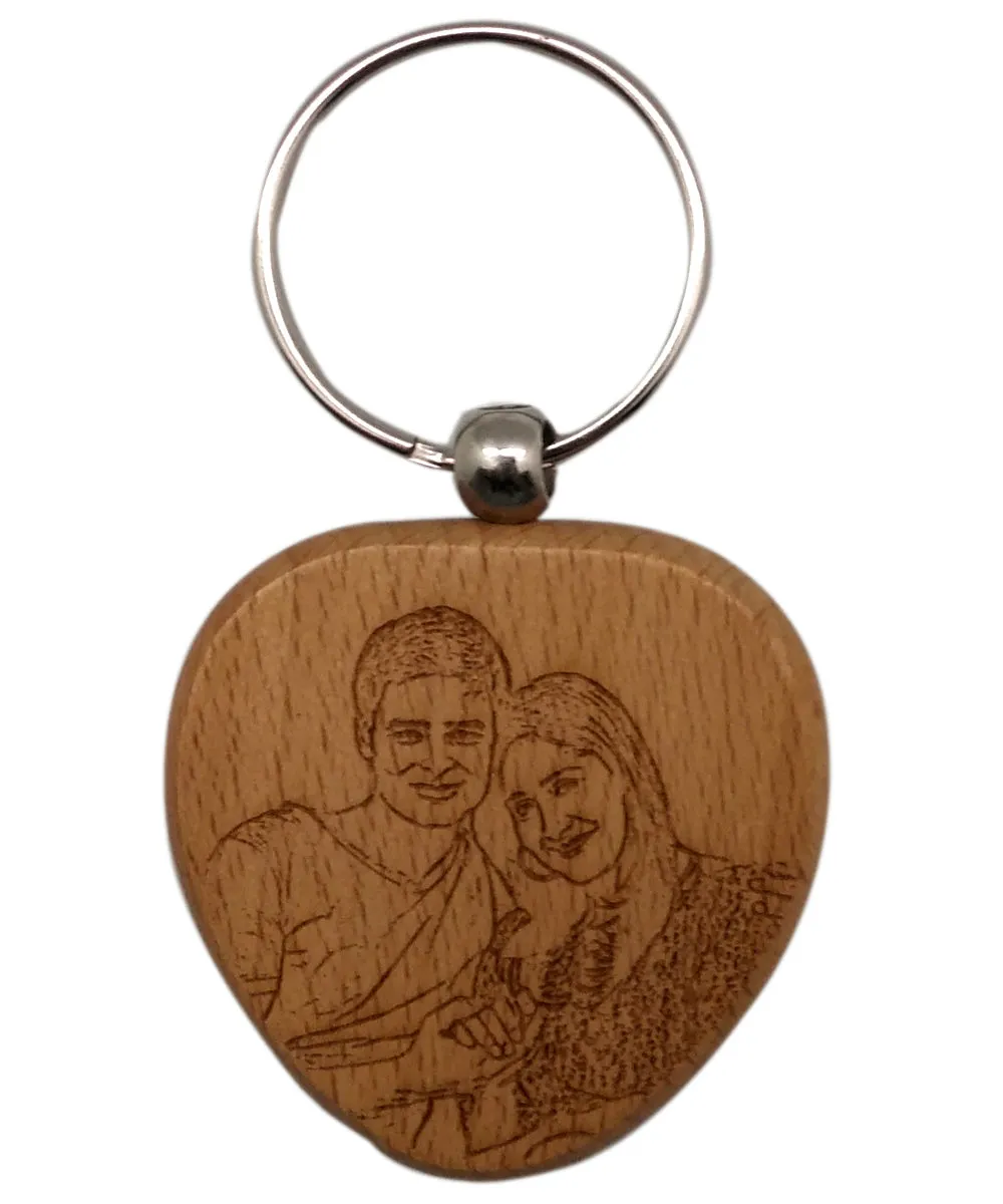 Wooden Engraved Keychain