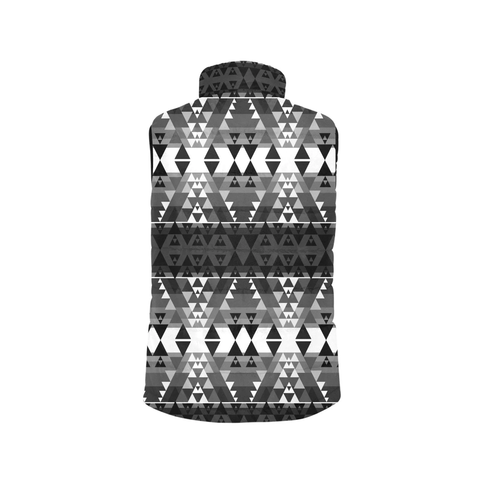 Writing on Stone Black and White Men's Padded Vest Jacket