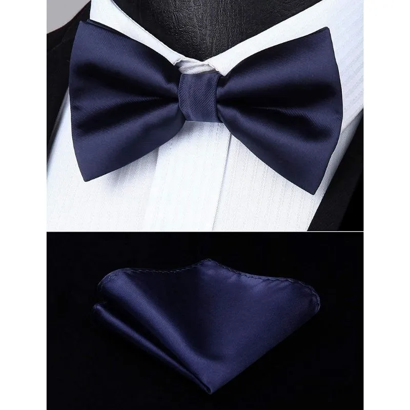 X-shaped Adjustable Suspender with 4 Clips - NAVY BLUE
