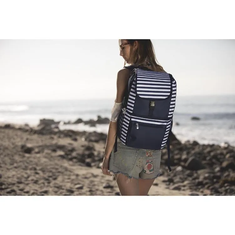 Zuma Backpack Cooler, Navy and White Stripes