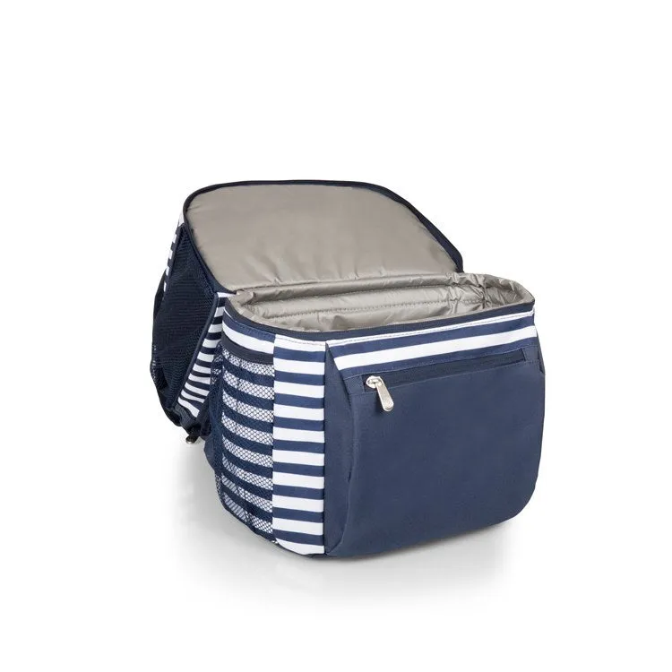 Zuma Backpack Cooler, Navy and White Stripes